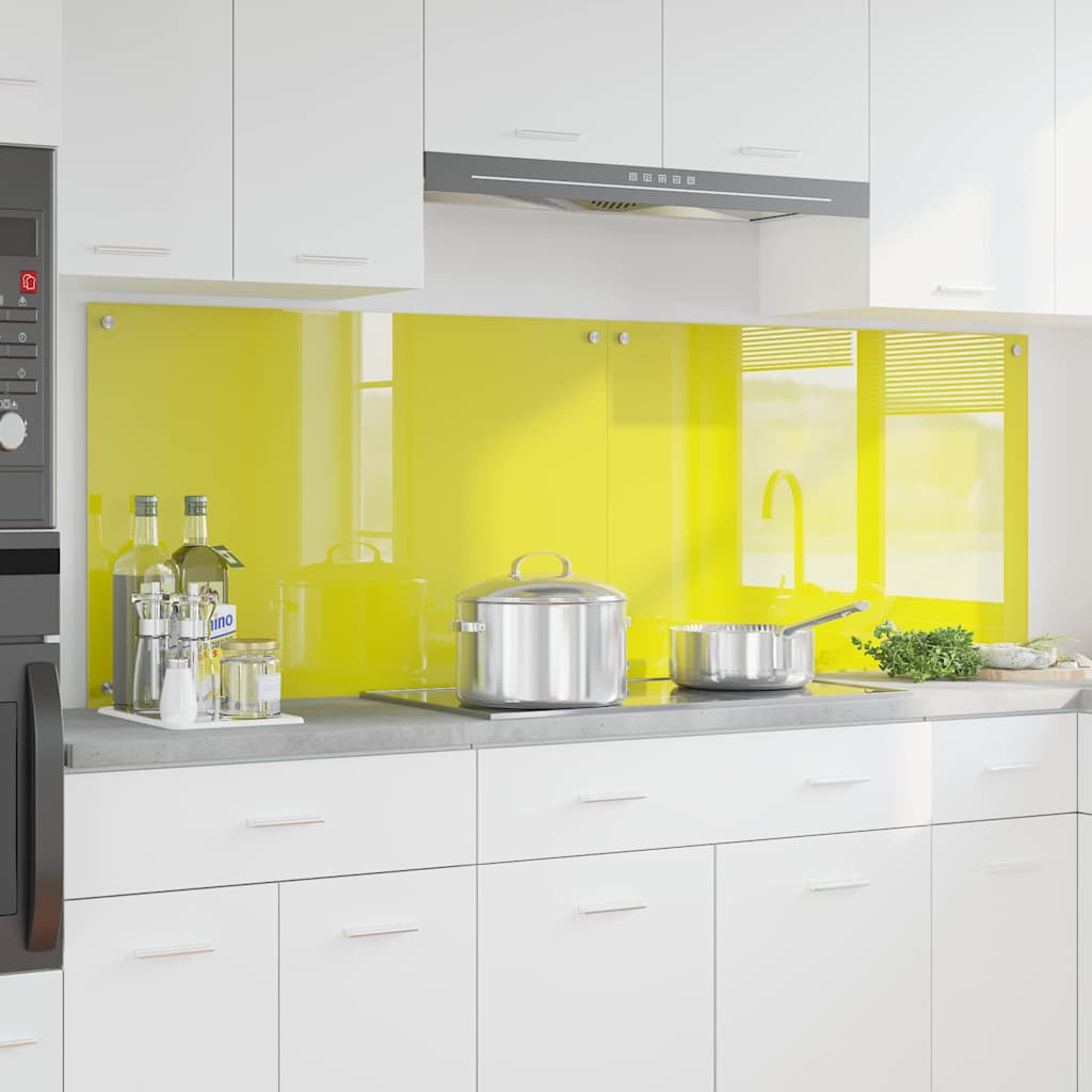 JUNG Vida Küchenrückwand 2 pcs Gelb 90 x 60 cm Gehärtetes Glas