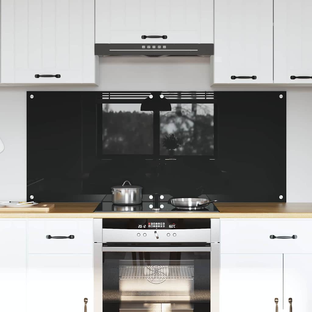 JUNG Vida Küchenrückwand 2 pcs Schwarz 70 x 60 cm Gehärtetes Glas