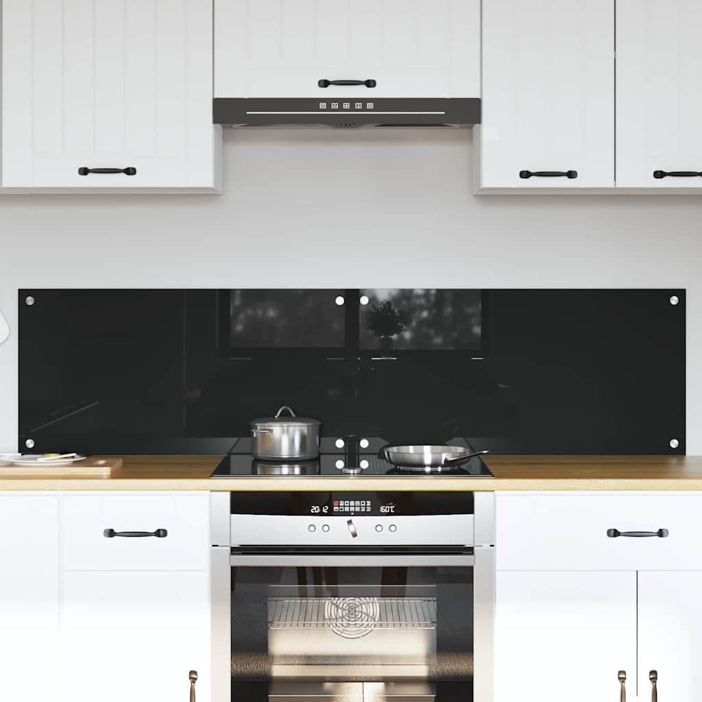 JUNG Vida Küchenrückwand 2 pcs Schwarz 80 x 40 cm Gehärtetes Glas