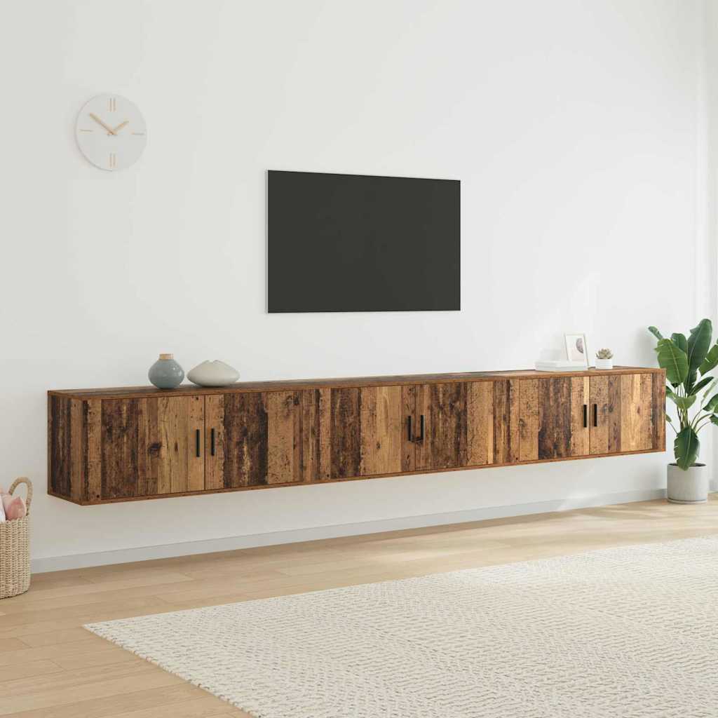 JUNG Vida Wand-TV-Schrank Set 3 pcs Altholz 100 x 34,5 x 40 cm