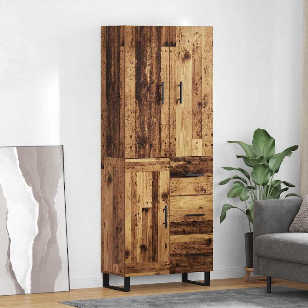 JUNG Vida Highboard mit Schubladen 2 pcs Altholz 69,5 x 34 x 180 cm