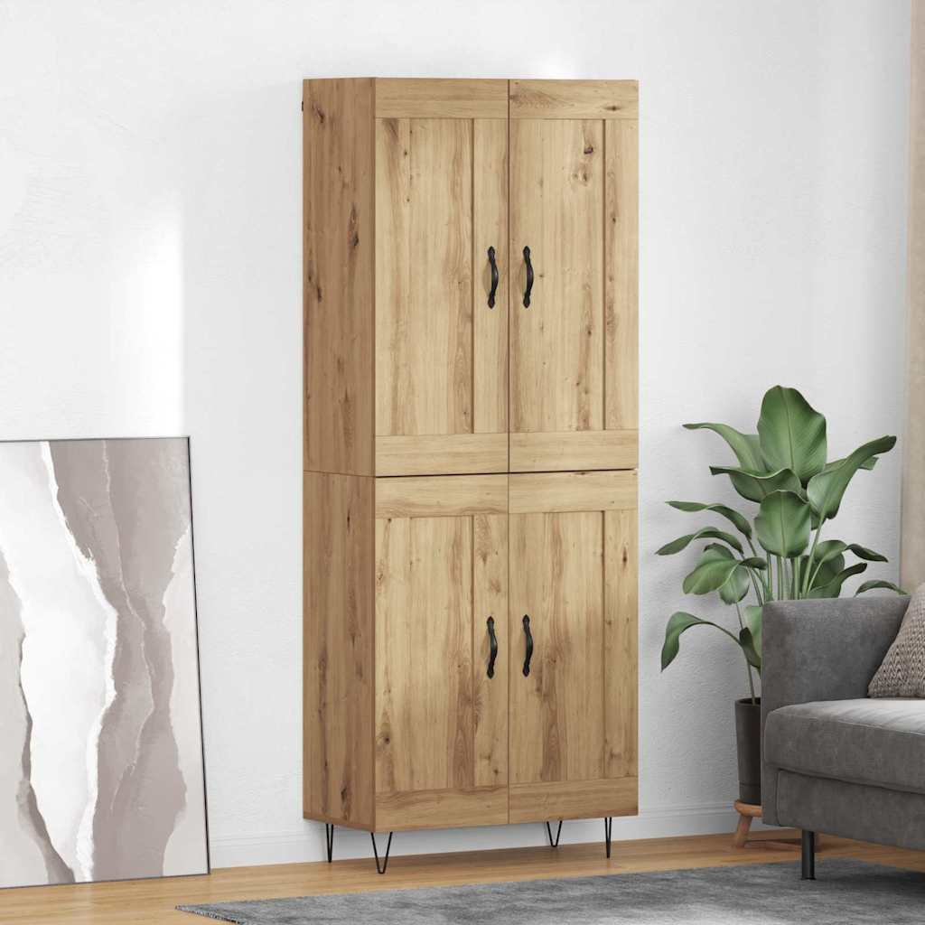 JUNG Vida Highboard Artisan-Eiche 69,5 x 34 x 180 cm Holzwerkstoff