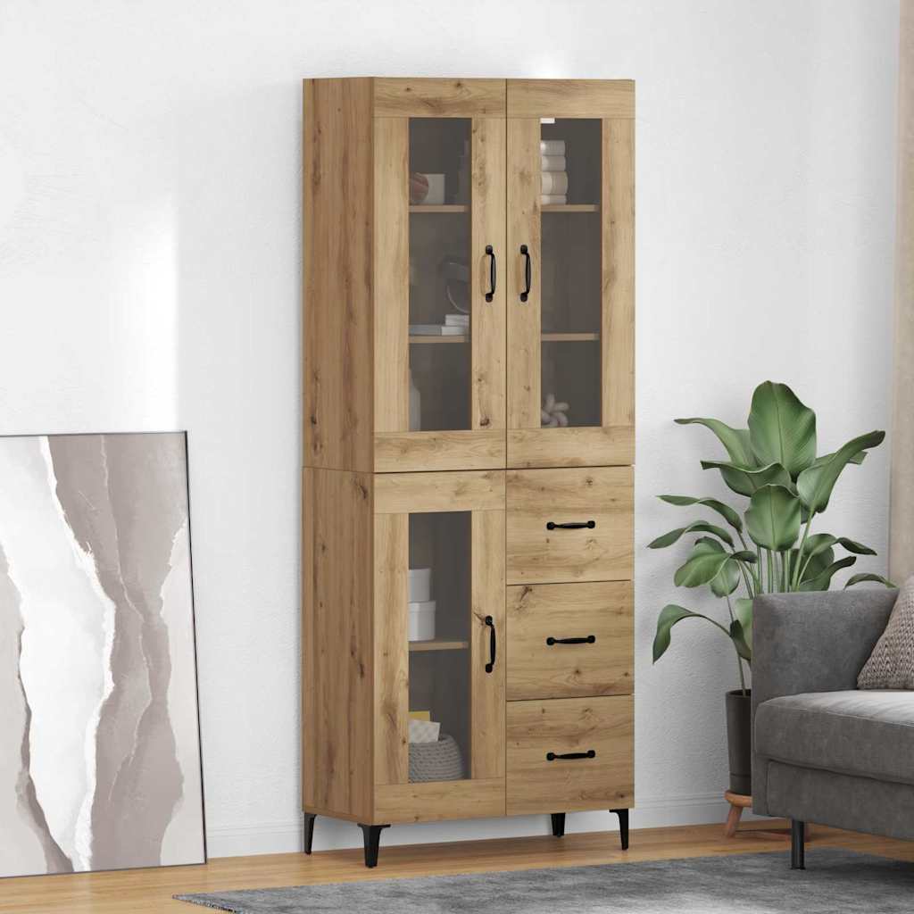 JUNG Vida Highboard Artisan-Eiche 69,5 x 34 x 180 cm Holzwerkstoff