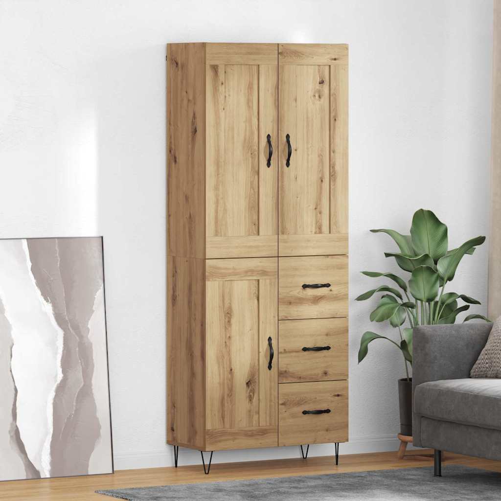 JUNG Vida Highboard Artisan-Eiche 69,5 x 34 x 180 cm Holzwerkstoff