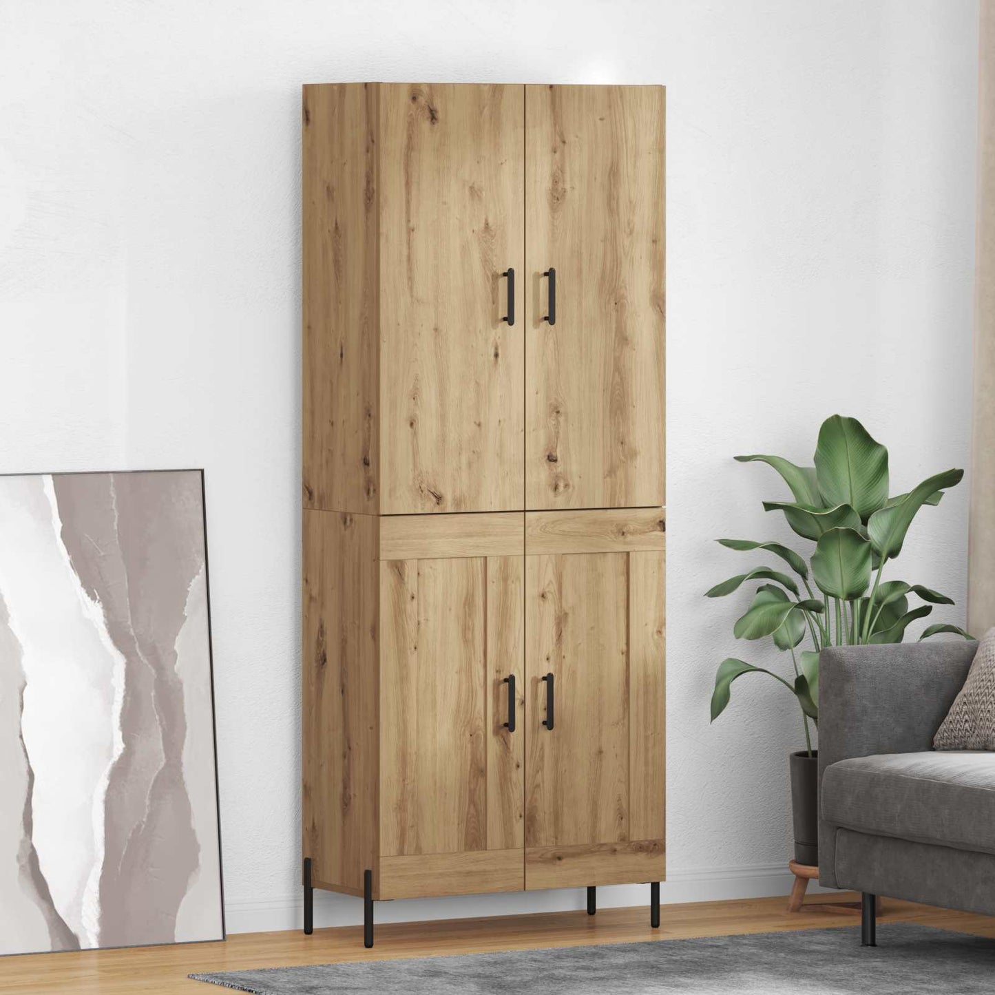 JUNG Vida Highboard Artisan-Eiche 69,5 x 34 x 180 cm Holzwerkstoff