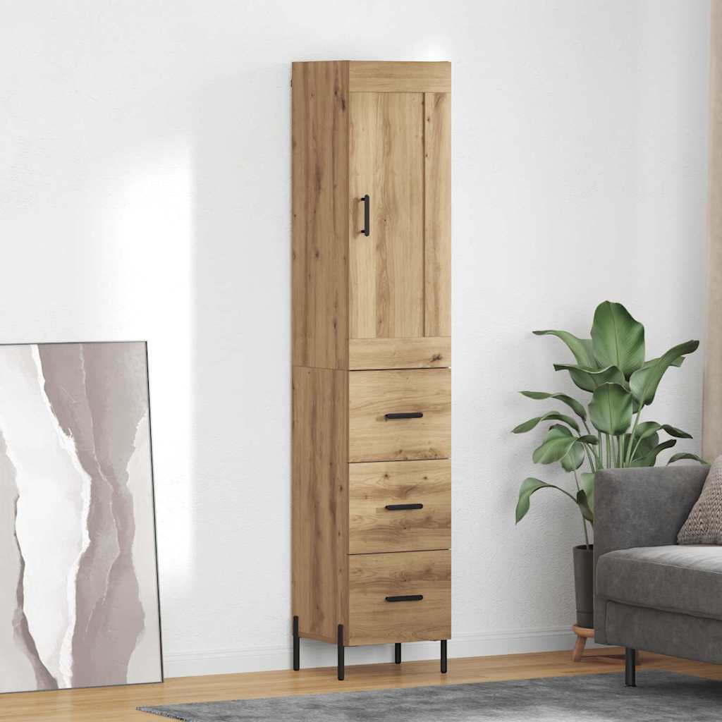 JUNG Vida Highboard Artisan-Eiche 34,5 x 34 x 180 cm Holzwerkstoff