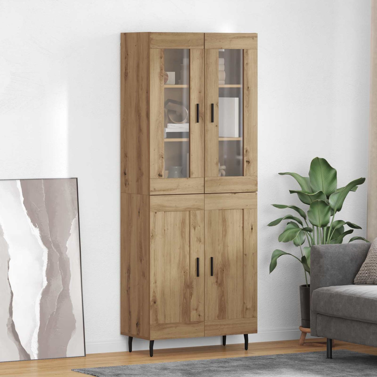 JUNG Vida Highboard 2 pcs Artisan-Eiche Holzwerkstoff