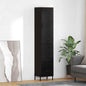 JUNG Vida Highboard Schwarz Eichen-Optik 34,5 x 34 x 180 cm Holzwerkstoff