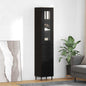 JUNG Vida Highboard Schwarz Eichen-Optik 34,5 x 34 x 180 cm Holzwerkstoff