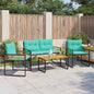 JUNG Vida Gartenmöbel Set mit Kissen 4 pcs Türkis