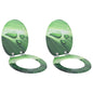 JUNG Vida Toilettensitz 2 pcs Grüner Tropfen 44 x 38 cm MDF-Platte