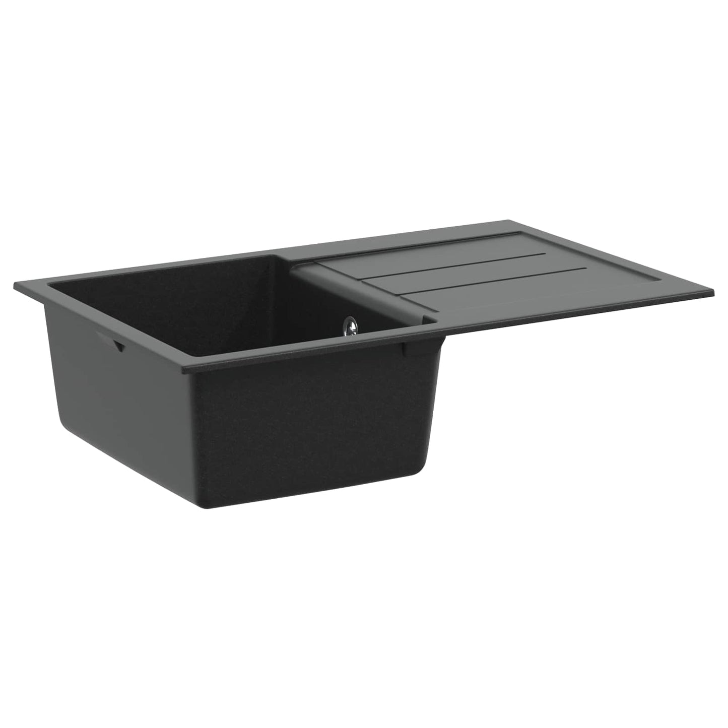 JUNG Vida Waschbecken Schwarz 780 x 500 mm 80% Quarz und 20% Harz
