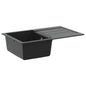 JUNG Vida Waschbecken Schwarz 780 x 500 mm 80% Quarz und 20% Harz