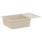 JUNG Vida Waschbecken Beige 780 x 500 mm 80% Quarz und 20% Harz