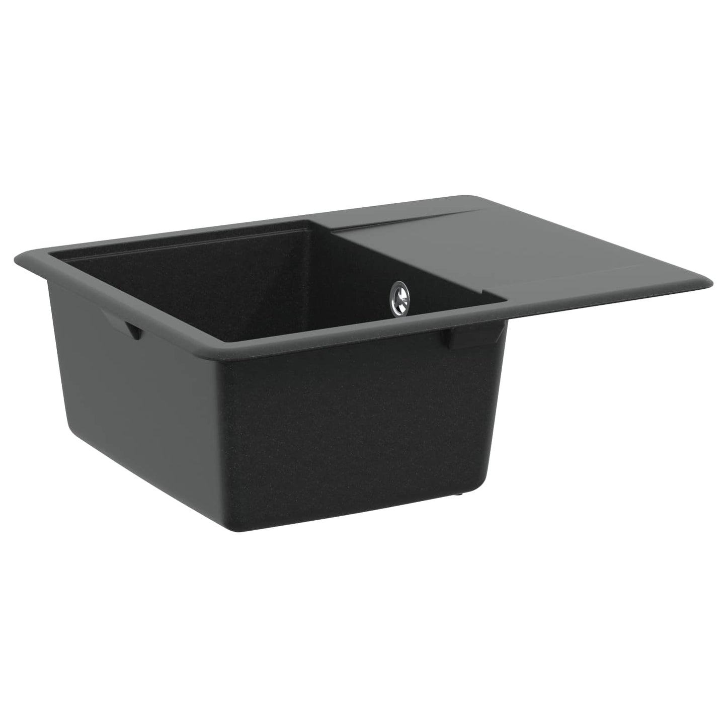 JUNG Vida Waschbecken Schwarz 560 x 460 mm 80% Quarz und 20% Harz