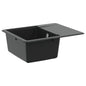 JUNG Vida Waschbecken Schwarz 560 x 460 mm 80% Quarz und 20% Harz