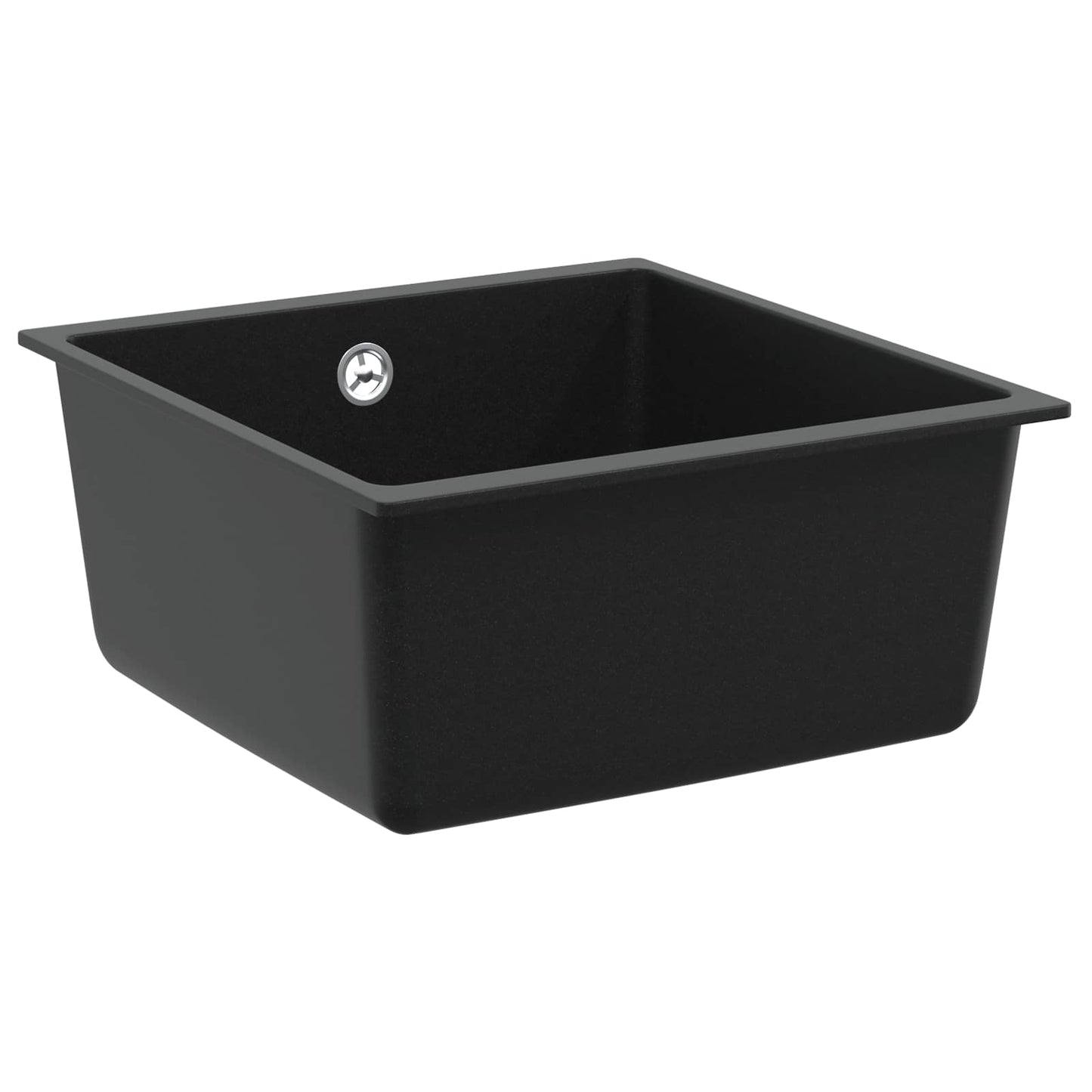 JUNG Vida Waschbecken Schwarz 430 x 460 mm 80% Quarz und 20% Harz