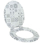 JUNG Vida Toilettensitz Blau und Weiß Porzellan 44 x 38 cm MDF-Platte