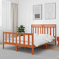 JUNG Vida Bettrahmen mit Kopfteil 2 pcs Wachsbraun 205,5 x 145,5 x 100 cm
