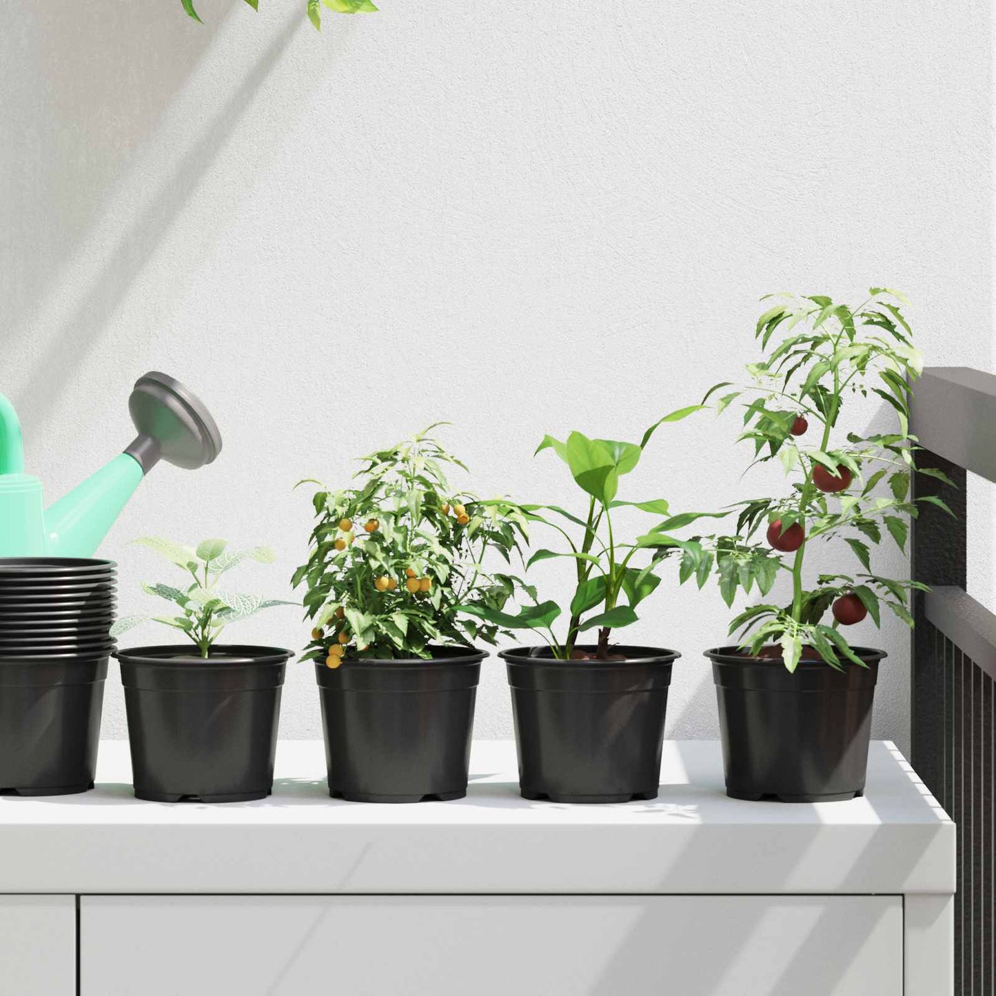 JUNG Vida Blumentopf 200 pcs Schwarz Ø 15 x 12,5 cm Kunststoff