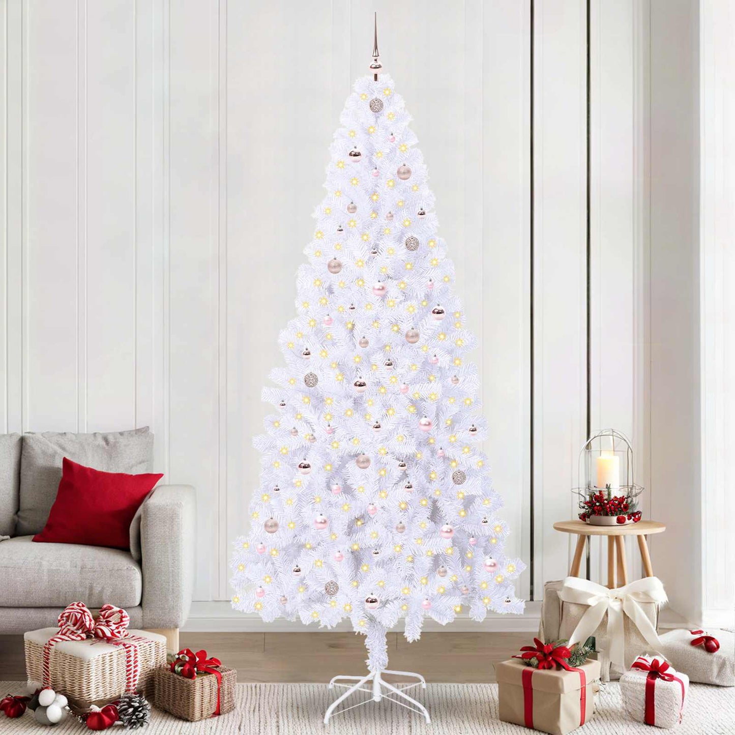 JUNG Vida Künstlicher Weihnachtsbaum Weiß 240 cm PVC und Stahl
