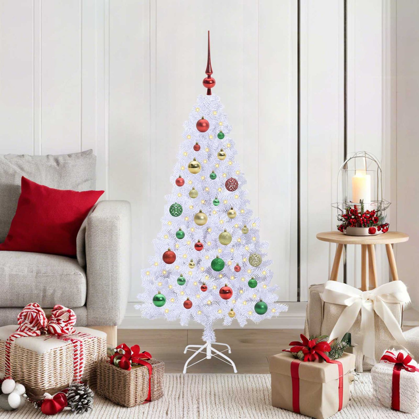 JUNG Vida Künstlicher Weihnachtsbaum Weiß 120 cm PVC und Stahl