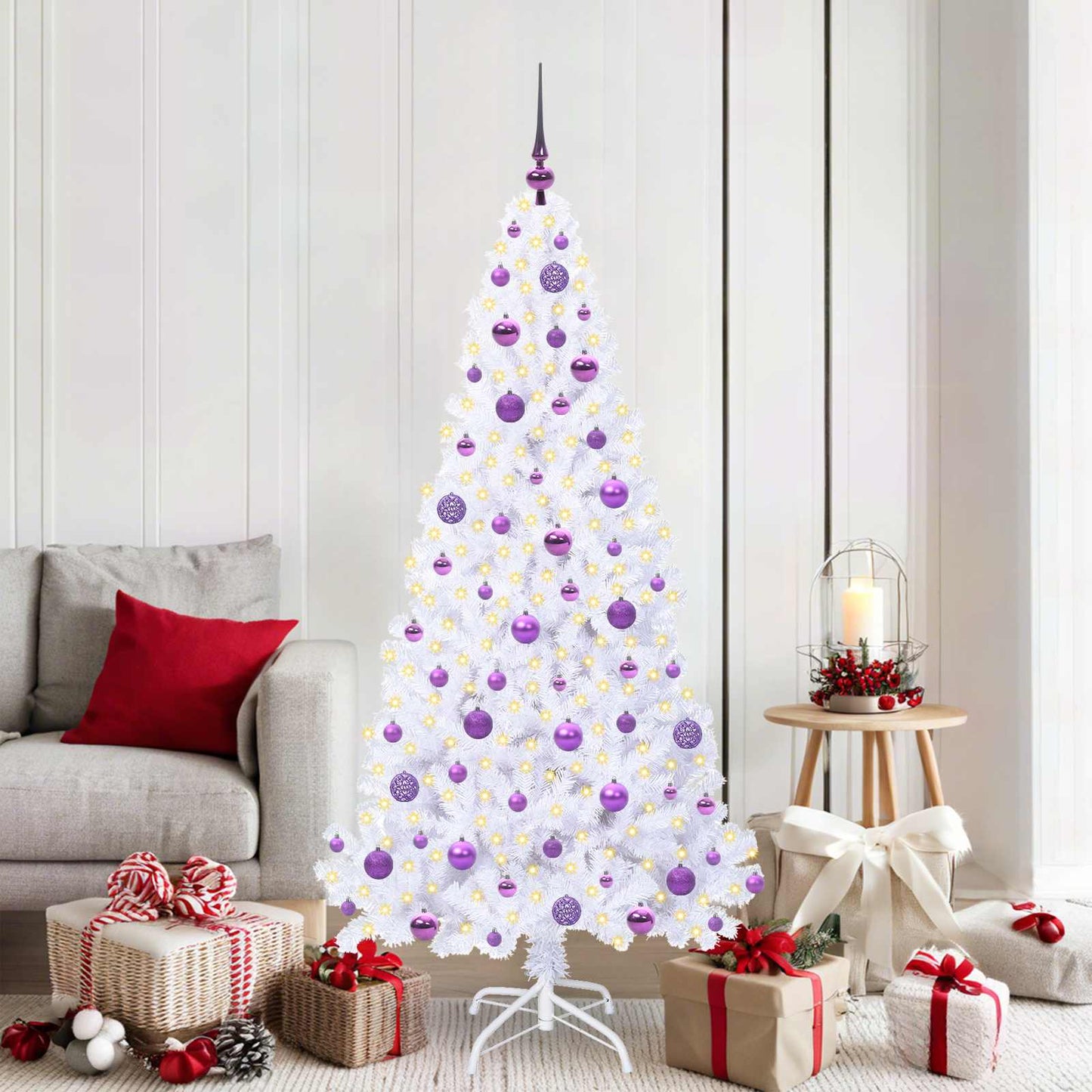 JUNG Vida Künstlicher Weihnachtsbaum Weiß 180 cm PVC und Stahl