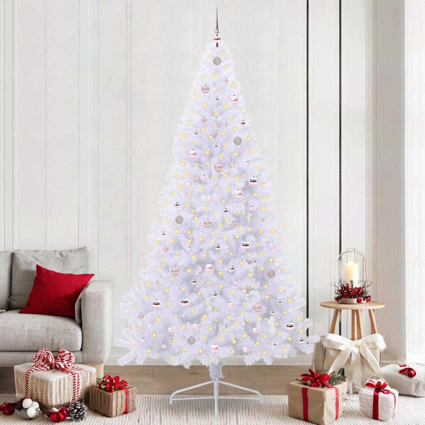 JUNG Vida Künstlicher Weihnachtsbaum Weiß 240 cm PVC und Stahl