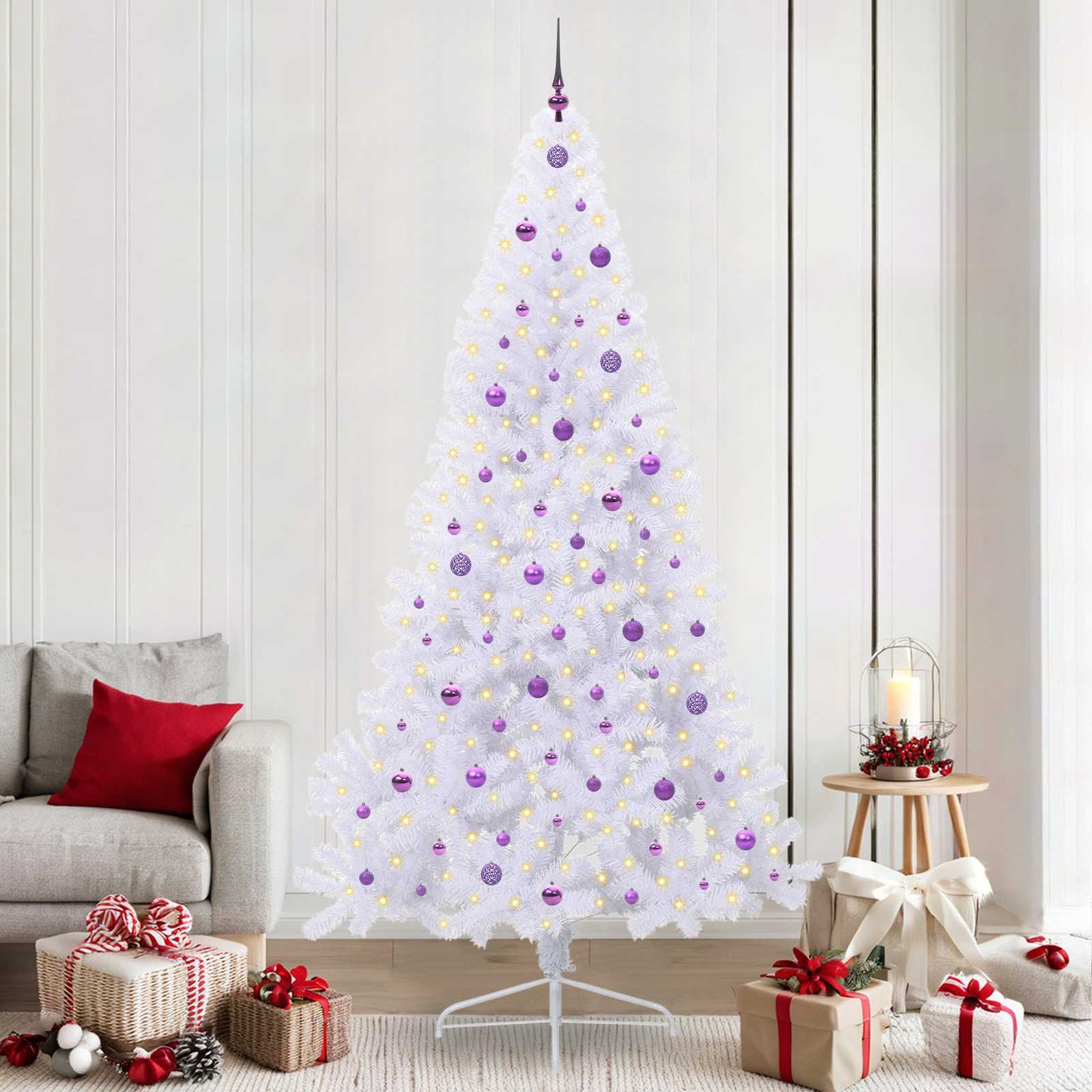 JUNG Vida Künstlicher Weihnachtsbaum Weiß 240 cm PVC und Stahl