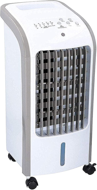 Dunlop AC21 Mobile Klimaanlage mit Verdunstungskühlung, 3 Geschwindigkeitsstufen, 7,5 Stunden Timer, für Räume bis 35 m², Energiesparend, Leicht und Kompakt, Turmventilator, 4 L Wasserbehälter