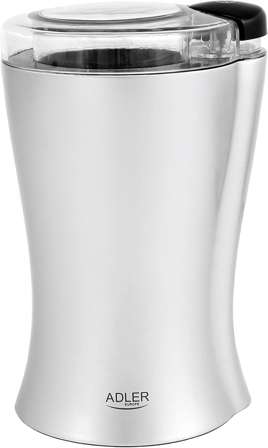 JUNG ADLER AD443 elektrische Kaffeemühle 150W grau Kaffeebohnenmühle Edelstahlmesser kompakt leise 70g Füllmenge Sicherheitsdeckel Kaffeemühle für Espresso Kaffee Latte Mokka Küchenmühle