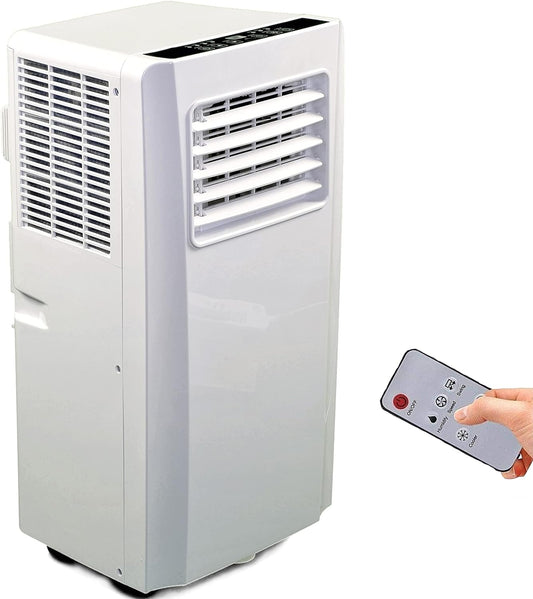 Commodoor AIR TK03 Mobile Klimaanlage 7000 BTU, 2,0 KW, Fernbedienung, Entfeuchtungsfunktion, Abluftschlauch, Energieklasse A, für Räume bis 65 m³, leise 65dB, 24h-Timer, effiziente Kühlung
