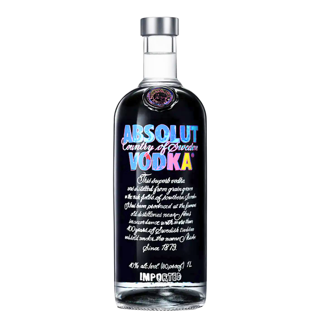 Absolut Vodka Warhol 1L - Limited Edition 2014 - Pop Art Sammlerflasche Alkohol Geschenkflasche Designflasche Künstlerflasche Warhol Wodka Sammleredition Großflasche mit Kultwert