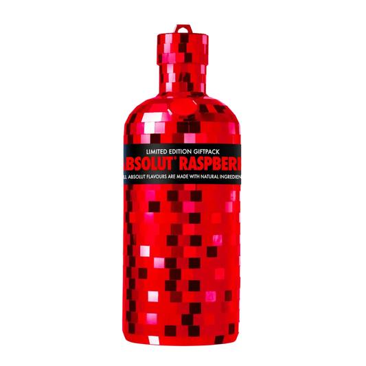 Absolut Disco Raspberri Vodka 0,75L – Limited Edition in roter Discokugel-Geschenkverpackung mit fruchtigem Himbeergeschmack – Hochwertiger Flavored Wodka für Sammler, Partys & Deko-Fans