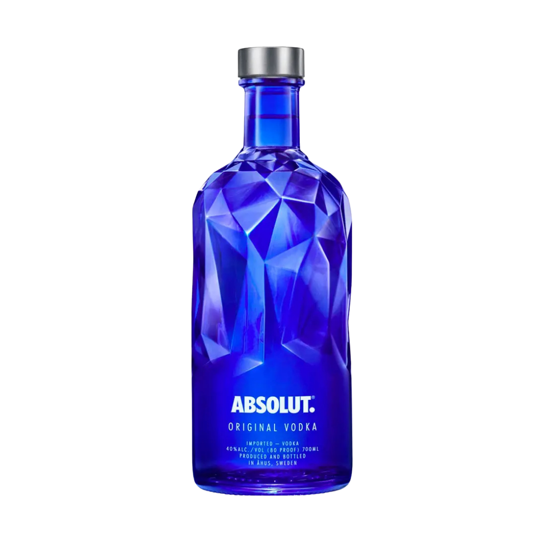 Absolut Vodka Facet 0,7L in tiefblauer Designflasche mit facettierter Edelsteinoptik, Global Limited Edition 2016, Absolut Wodka aus Schweden, Künstlerische Sammlerflasche, Klarer Premiumvodka
