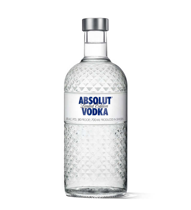 Absolut Glimmer Wodka 0,7L Limited Edition 2010 – Premium Vodka mit klassischem Schraubverschluss, stilvolles Kristalldesign, Sammlerflasche mit 40 % Vol. aus Schweden, limitiert & elegant