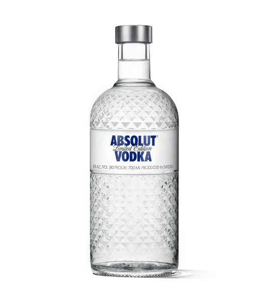 Absolut Glimmer Wodka 0,7L Limited Edition 2010 – Premium Vodka mit klassischem Schraubverschluss, stilvolles Kristalldesign, Sammlerflasche mit 40 % Vol. aus Schweden, limitiert & elegant