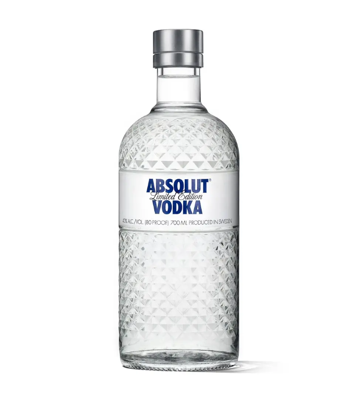 Absolut Glimmer SC Vodka 0,7L Limited Edition 2010 – Premium Wodka in facettierter Kristallflasche, exklusives Sammlerstück mit 40 % Vol. Alkoholgehalt aus Schweden