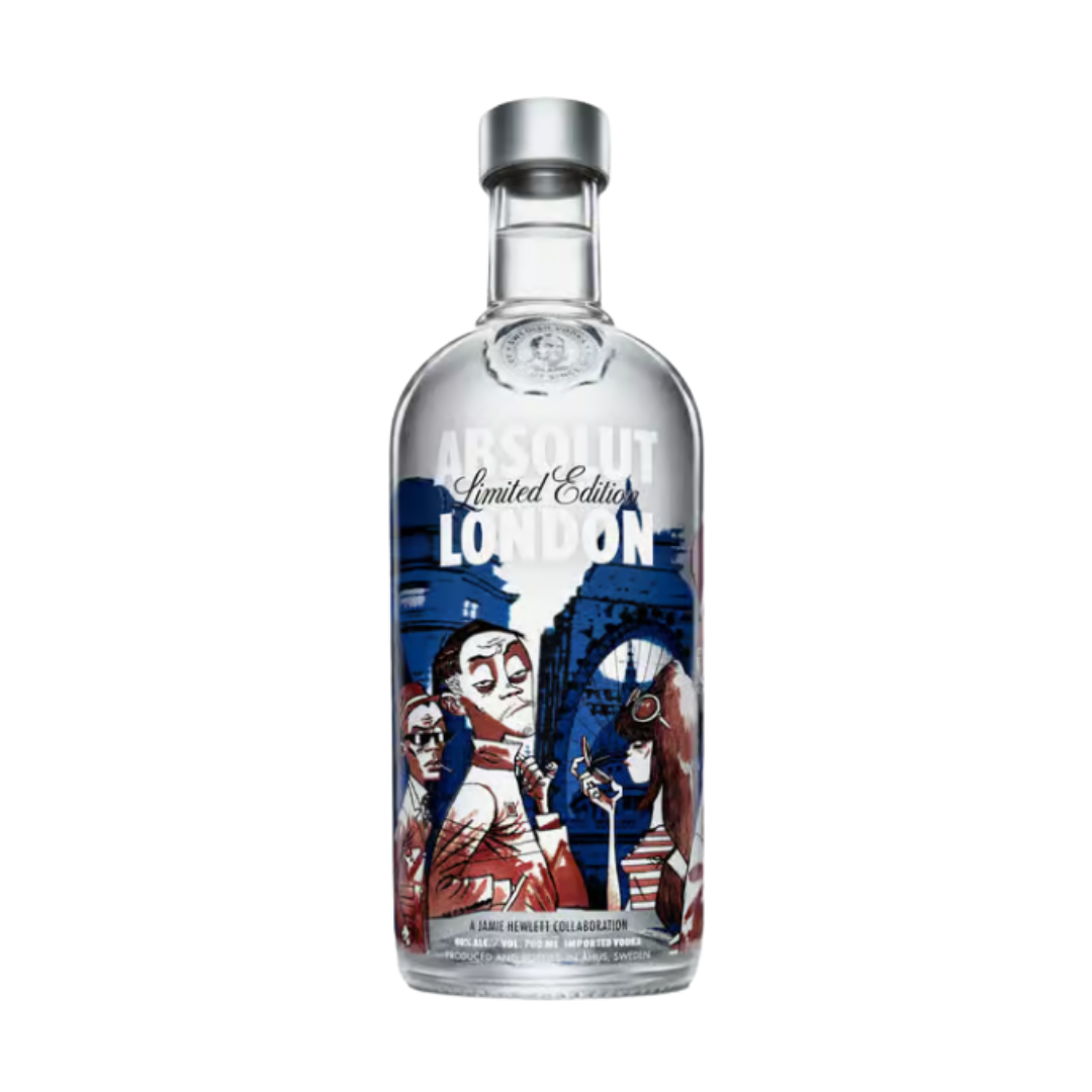Absolut Vodka London Limited Edition 2012 – Hochwertiger Premium Vodka 40% Vol. – 0,7 L Sammlerflasche mit exklusivem Londoner Design – Limitierter reiner Absolut Vodka Flaschenartikel