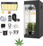 JUNG Growbox Komplettset 100x100x200 cm mit 100W LED Vollspektrum Lampe, Aktivkohlefilter und Inline Lüfter für Indoor Anbau – Perfekt für Keimung, Wachstum, Blüte und Ernte