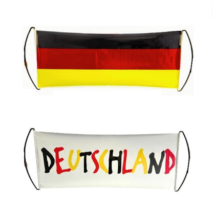 JUNG Ausziehbanner Deutschland 70x24 cm – Tragbare Fan-Fahne für EM 2024, Schwarz Rot Gold Fanartikel für Damen & Herren, Public Viewing Zubehör, Fußball-Fanbanner zur Europameisterschaft