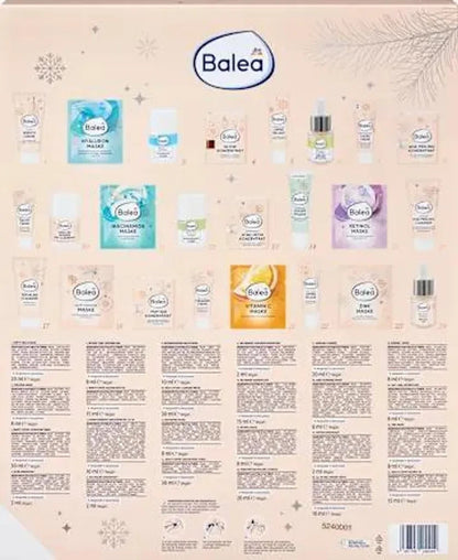 Balea Pflege Adventskalender 2025 Frauen - Luxus Skincare Edition, Gesichts-Pflege, Pflege Advent,  Peelingkalender, für Damen und Frau (WERT : 120 €)