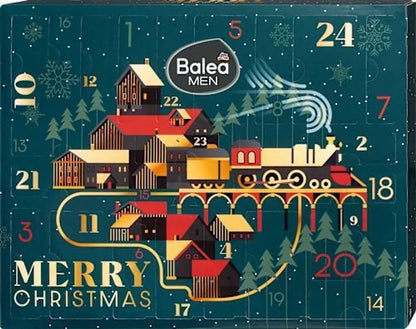 Balea MEN Adventskalender 2025 "MERRY CHRISTMAS" Pflege Advent kalender, Bodylotion, Gesichtstonic, für Männer und Herren Advent ( WERT: 100 € )