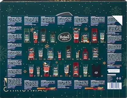 Balea MEN Adventskalender 2025 "MERRY CHRISTMAS" Pflege Advent kalender, Bodylotion, Gesichtstonic, für Männer und Herren Advent ( WERT: 100 € )