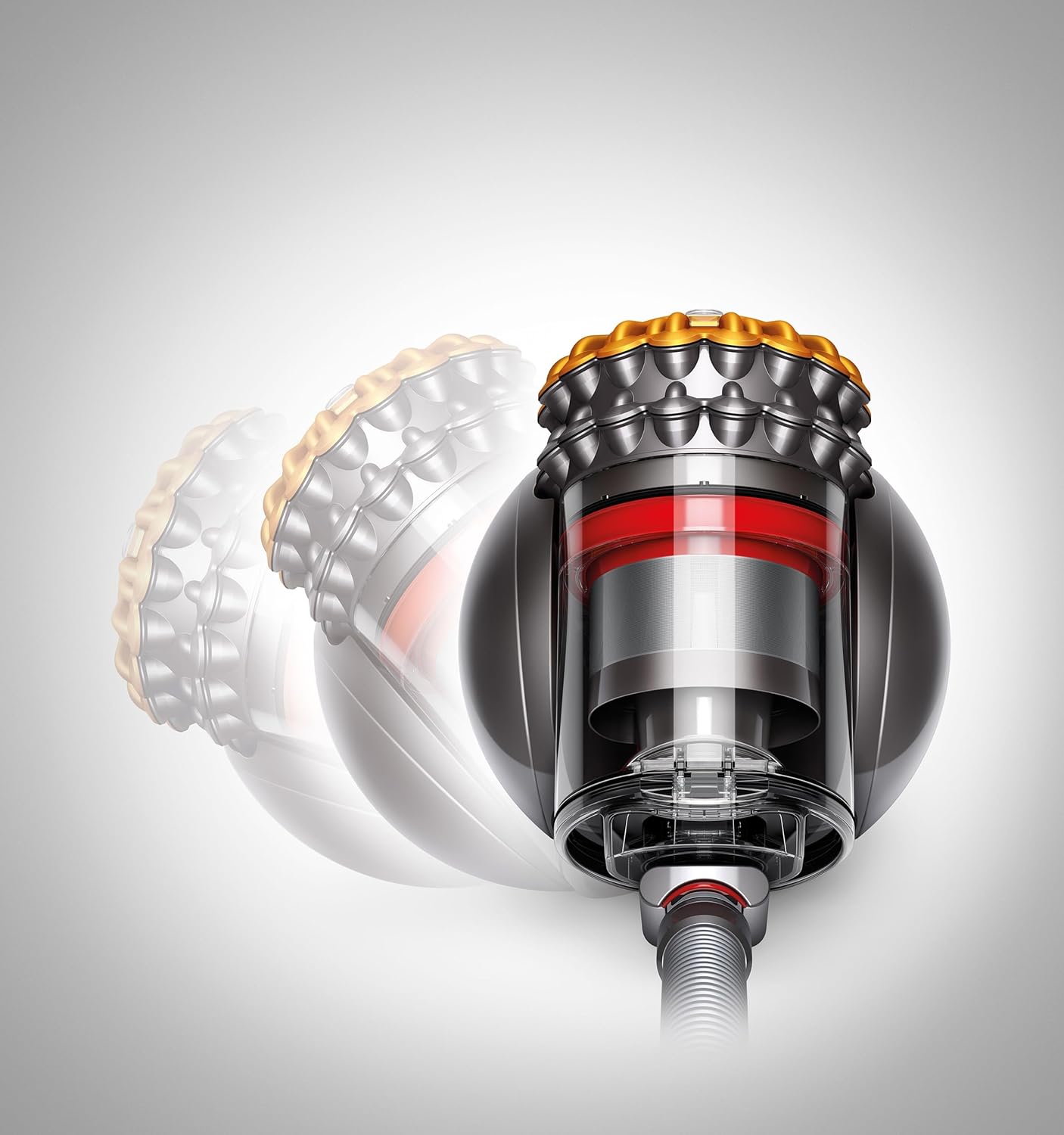 Dyson Big Ball Multi Floor 2 Bodenstaubsauger ohne Beutel, 600W, 9,7 Meter Aktionsradius, 184 AW Saugkraft, pneumatische Bodendüse, Treppen- und Kombidüse, hygienische Entleerung, Gelb