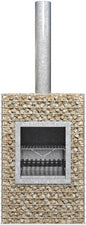 Barbecook Ferro 480 Gabionenkamin Außengrill Feuerstelle Gartenkamin 200kg Stahlkorb Grillkamin schwer Outdoor Grillkamin massiv verchromt feuerverzinkt Kamin Feuerofen 32kg Gartenofen