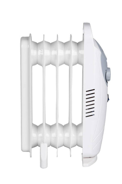 Blaupunkt MEN812 Ölradiator 450W Mini Elektroheizung | Kompakter elektrischer Heizkörper mit Thermostat | Geräuscharmer Ölheizkörper mit 5 Rippen für Innenräume bis 15m² | Energiesparende Elektroheizung