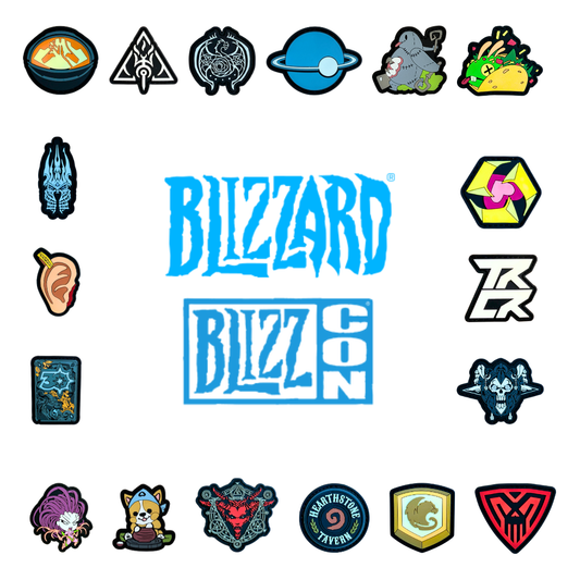 Blizzard Series 5 Offizielles Sammler-Patch Set – 18 hochwertige Warcraft, StarCraft, Overwatch, Diablo & Hearthstone Klett-Badges und Abzeichen, robuste PVC-Fanartikel