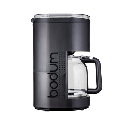 Bodum Bistro Elektrische Kaffeemühle Edelstahl, Schwarz, 160W, 220g Kaffeebohnen, 12 Mahleinstellungen, leise Gratklingen, herausnehmbarer Auffangbehälter, perfekte Aromaerhaltung ( 11750-01 )
