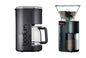 Bodum Bistro Elektrische Kaffeemühle Edelstahl, Schwarz, 160W, 220g Kaffeebohnen, 12 Mahleinstellungen, leise Gratklingen, herausnehmbarer Auffangbehälter, perfekte Aromaerhaltung ( 11750-01 )